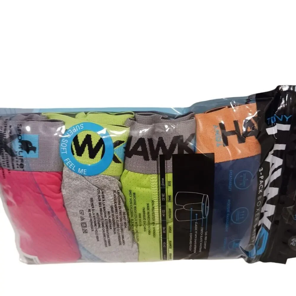 4 Pc TONY HAWK Boxer Briefs Sz XL Performance Stretch CONTURE POUCH Red + Colors